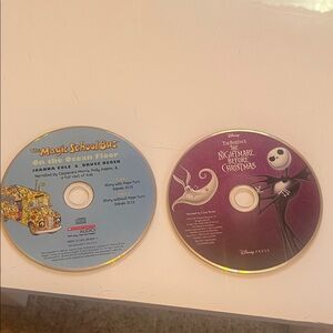 The Magic School Bus and The Nightmare Before Christmas CDs
